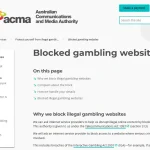 ACMA blocked gambling websites record for Lucky Block