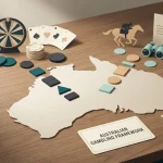 Editorial illustration of Australian online gambling rules