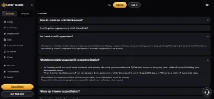 Lucky Block Help Centre verification guidance